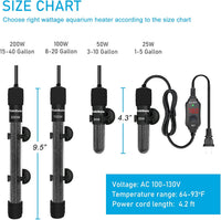 YukiHalu Small Submersible Aquarium Heater - 200 Watts - image 2