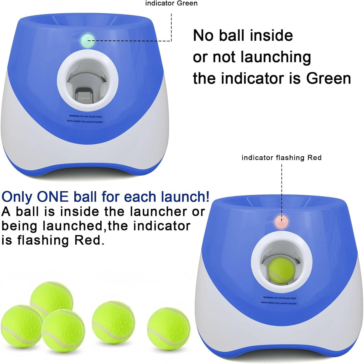 MEKAPLE Automatic Dog Ball Launcher - Launcher - Deep Blue - image 3
