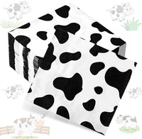 Chengu cow print napkins, 100 pack of 2 ply paper party napkins