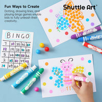 Shuttle Art Dot Markers, 15 Colors Washable Markers for Toddlers - 15 Colors / 75 - image 4