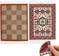 iLAND Miniature Dollhouse Accessories of Carpet for Dollhouse - 2pcs Rhythm