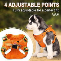 Dog Harness Step in Dog Vest Harness, Reflective Adjustable Puppy No Pull Harness Breathable Soft for Small and Medium Dogs Cats, Orange, S