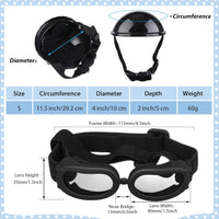 Frienda Dog Helmet and Goggles - S / Black - image 2