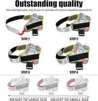 Bolux Dog Harness, No-Pull Reflective Dog Vest, Breathable Adjustable Pet Harness with Handle for Outdoor Walking - No More Pulling, Tugging or Choking (Large (Pack of 1), Watercolour)