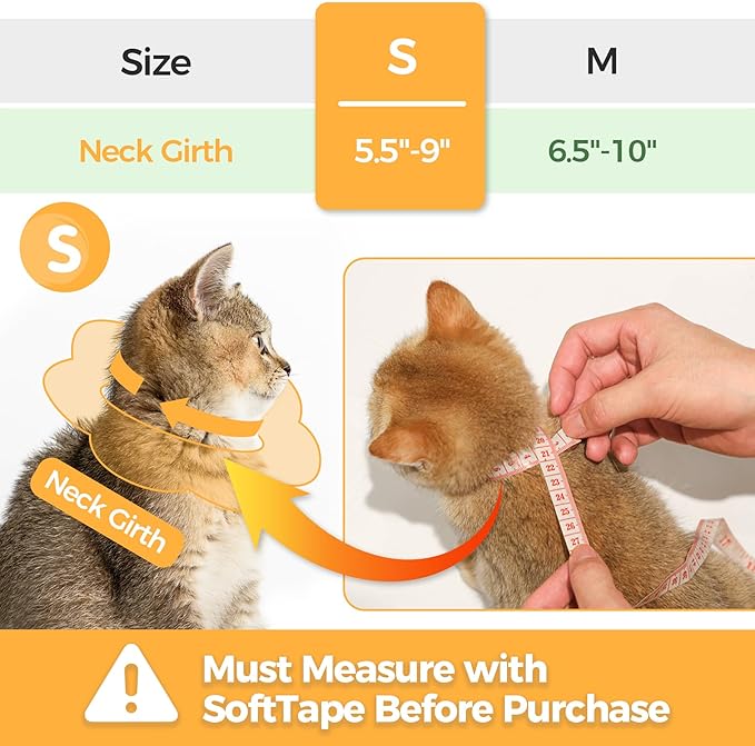 ComSaf Cat Cone Collar Soft - Cat Cones to Stop Licking e Collar for Cats After Surgery, Elizabethan Collar for Kitten Recovery, Comfortable Soft e Collar Cone for Small Cats, Yellow Flowers, S