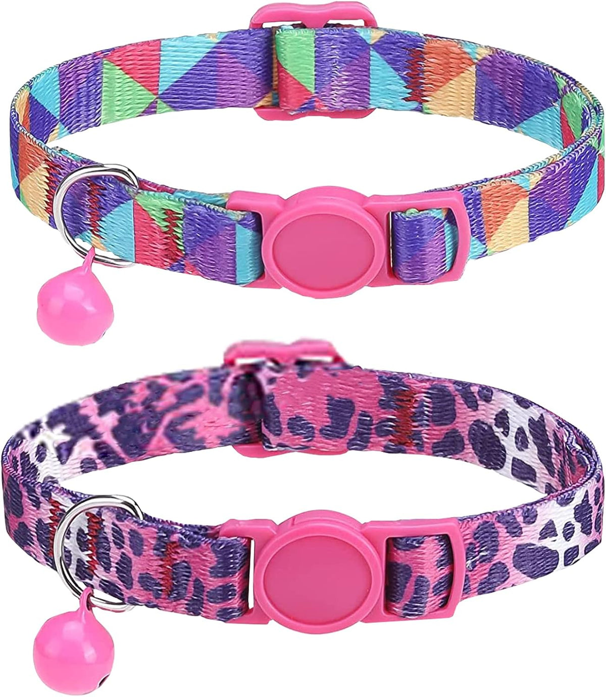 SOLMOONY Cute Cat Collar for Girl Boy - Leopard Print