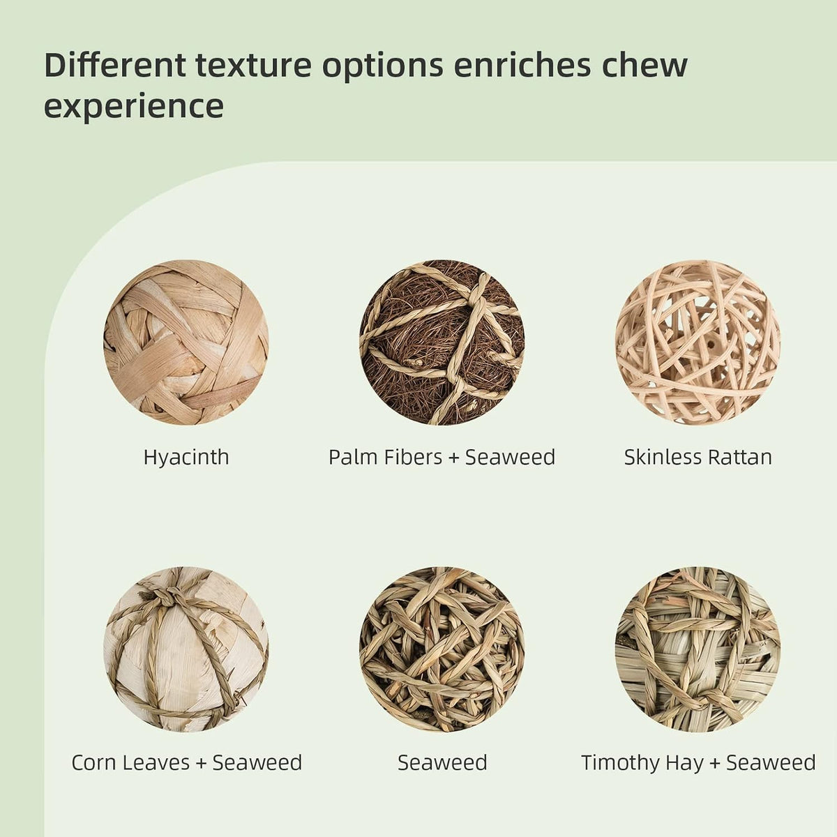 andwe Small Animals Play Activity Balls Rolling Chew Toys – Essentials for Small Pets - Pack of 6 - image 3