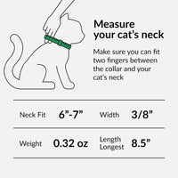 Soft Leather Cat Collar with Safety Elastic Strap - 6-7 Inch / Orange - image 2