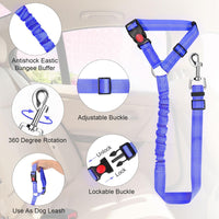 Dog Seat Belt for Car, Headrest Restraint Safety Lead, Dogs Cats – Essentials for Dogs - Purple / Elastic - image 4