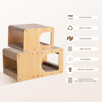 EHEYCIGA Cardboard Cat Scratcher House - 17x9.5x10.5inch / Brown - image 2