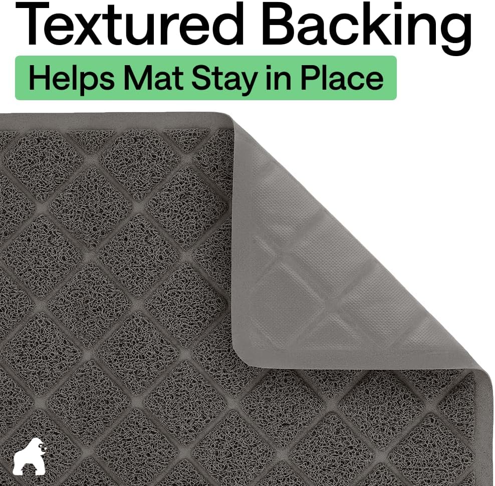 GORILLA GRIP Cat Litter Mat, Coiled Mesh Trapping Mats - Jumbo (47" x 35") / Charcoal - image 4