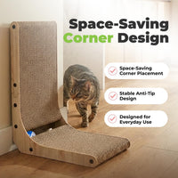 Catify Spin n' Scratch Cat Scratch Pad Refill, Round - L-Shape - H: 19" - image 4