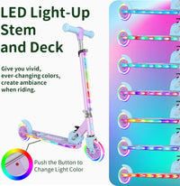 BELEEV V2 Scooters for kids Light-Up Wheels & Stem & Deck - Purple - image 3