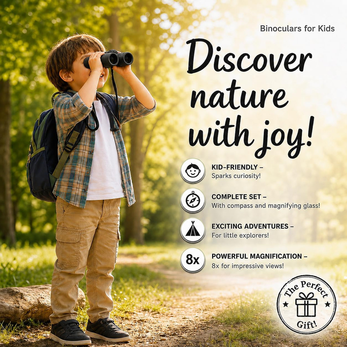 Binoculars for Kids, Perfect Toy for Little Boys and Girls - Black - image 2