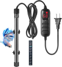 HITOP Mini Submersible Aquarium Heater 50W Digital Heater for Fish - (12-30Gal) 100W
