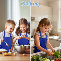 IAGBIBUI 12 pack of black kids aprons with two front pockets - view 28