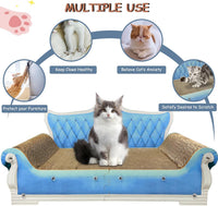 Luxury Cardboard Cat Scratcher Sofa Bed - Blue Sofa - image 4