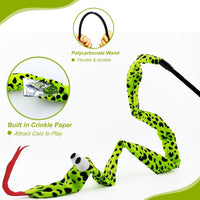 Interactive Cat Toy Wand with Catnip Mouse - 3 Pack Snake - image 3