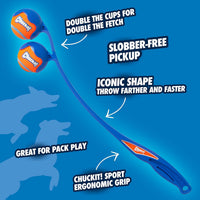 Chuckit! EcoFetch Dog Ball Launcher 18" with Medium 2.5" Ball - The Duo - image 3
