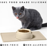CatGuru Premium Cat Food Mat - 19"L x 11"W / Sand - image 4