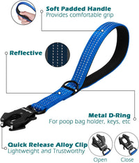 Heavy Duty Short Dog Leash - Dark Blue / 12 Inch - image 4
