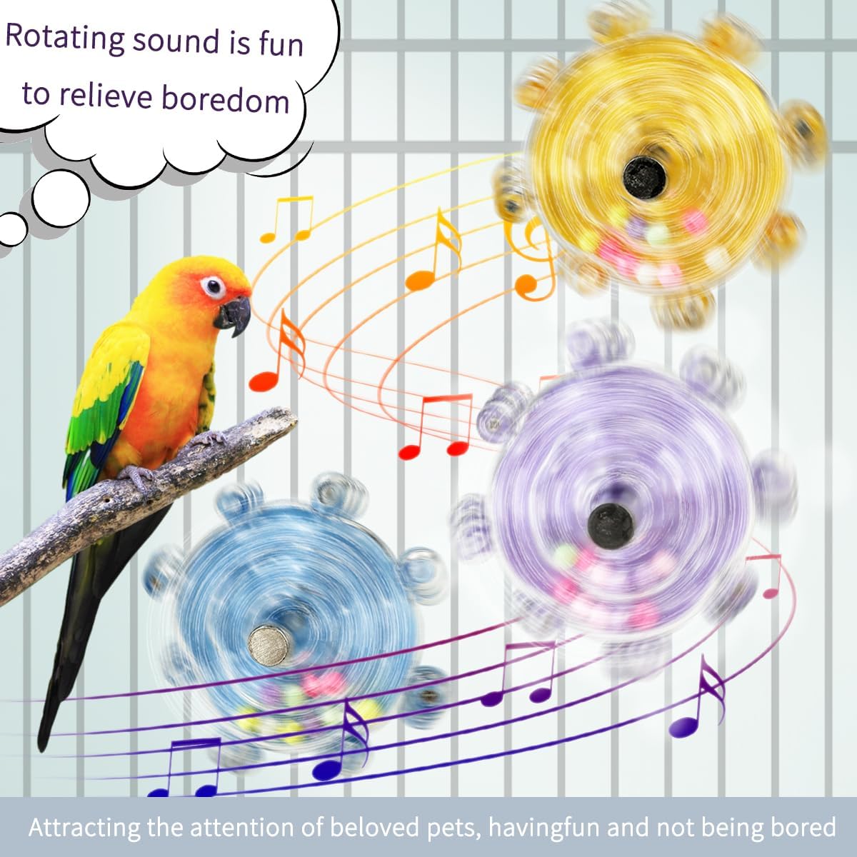 Budgie Toys, Parakeet Training Toy - Pink - image 2