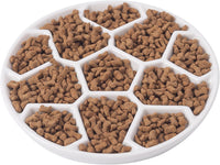 Ceramic Cat Slow Feeder,Shallow and Wide Opening Dish for Whisker Friendly – Essentials for Cats - Soccer Maze