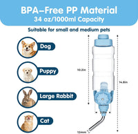 Vannon Water Bottle for Small Animals - 34oz / Blue - image 2