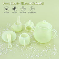 MCGMITT Silicone Tea Party Set, Toy Tea Set for Toddlers Kids - Light Green - image 2