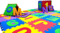 Little Fun Times alphabet play mat for baby, 60 piece foam floor puzzle with letters and numbers