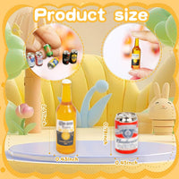 Hiawbon 11 piece miniature beer bottles and cans for 1:12 dollhouse - view 2