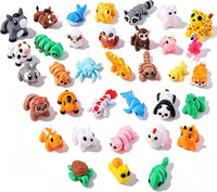 JOICEE 24Pcs 3D Printed Dinosaur Animals Mini Dinosaur Toys – Fun for Kids & Family - Yellow