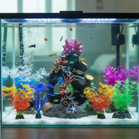 PINVNBY Coral Aquarium Decorations Small Fish Tank Decorations - L，4 PCS water plants - image 2