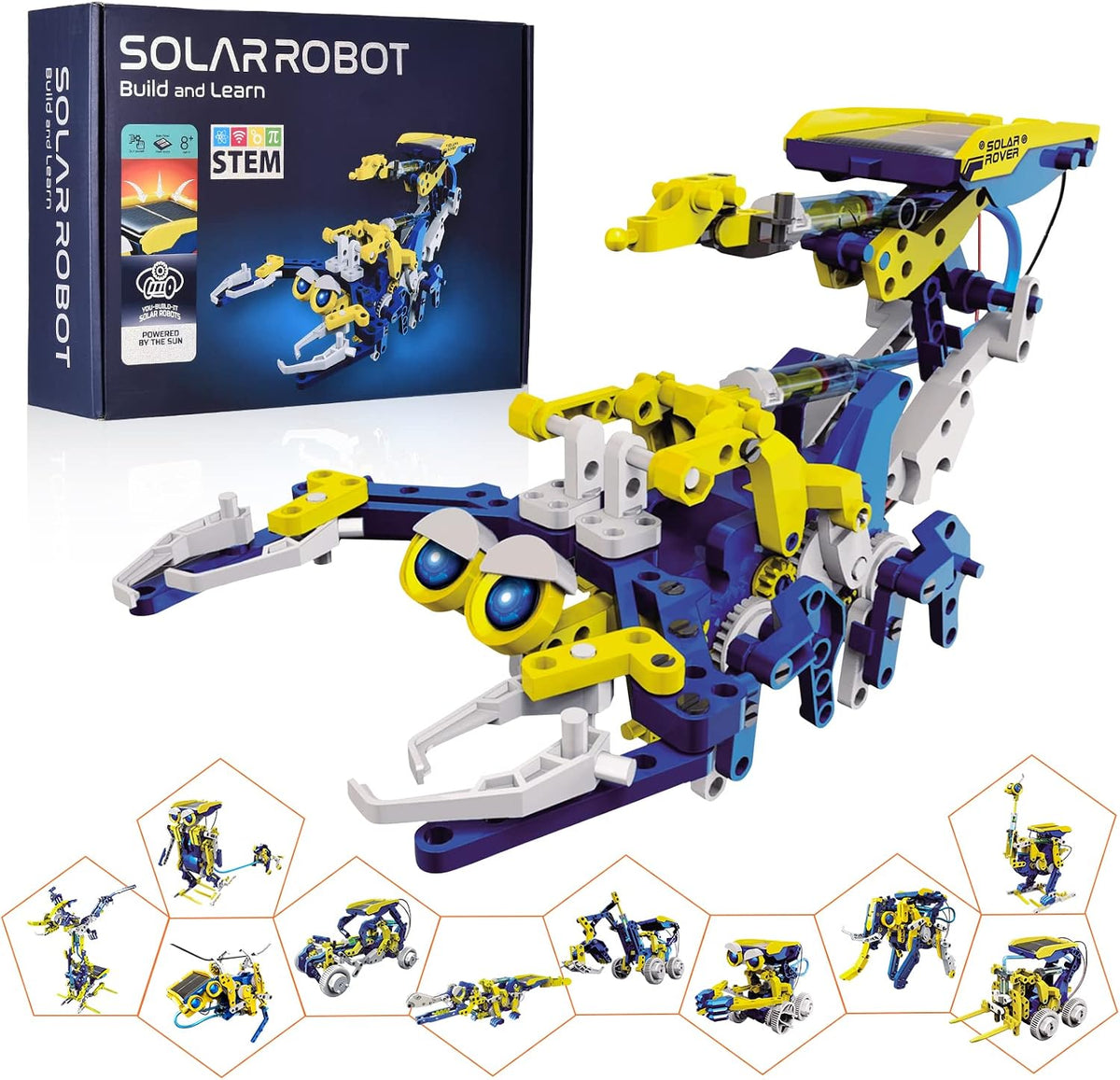 STEM Projects 11-in-1 Solar Robot Toy for Kids Ages 8-12
