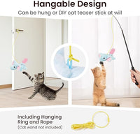 Potaroma Cat Toys Flapping Elephant, Interactive Realistic Kitten Toy Stuffed with Catnip and Crinkle Paper Hangable Design for Bored Indoor Cats 6.3 Inches