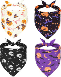 PUPTECK Dog Cooling Bandanas 4pcs Outfit - Black Purple / Large (24"x17"x17")