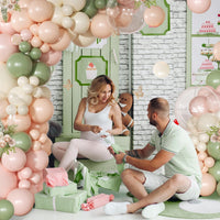 Pink Balloon Arch Kit, 145Pcs Baby Shower Birthday Decor – Fun for Kids & Family - Green Pink White - image 2