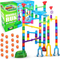 Marble Genius Marble Run Super Set, 150 Translucent Pieces - 85 Pieces - Explorer Set