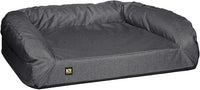 K9 Ballistics Tough Bolster Orthopedic Sofa Dog Bed with Removable Washable Cover - Durable, Water Resistant with Nonskid Bottom - X-Large, Titanium Premium Finish