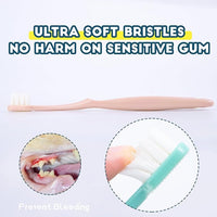 Dog Toothbrush Kit 2 Pack, Ultra Soft Pet Tooth Brush for Medium to Large Dogs & Cats, Animal Teeth Brushing Kit for Easy Dental Cleaning, 2 Pcs, Pink