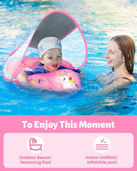 Baby Pool Float with Canopy UPF50+ - Large / unicorn - image 3