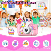Dinosaur Kids Camera for Boys Girls - Colorful Pink - image 3