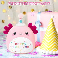 SQEQE Unicorn Cat Plush Kawaii Birthday Cat Plushies Pillow Cat - Pink Birthday Axolotl / X-Small - image 4