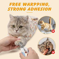 27.6 in Self-Adhesive Cat Grooming Wrap for Nail Clipping – Essentials for Cats - Orange / 35.5 inch - image 3