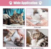 Cat Cone Collar Soft, Adjustable Cat Recovery Collar to Stop Licking After Surgery Protective E Collar for Cats Small Dogs, Dounut S