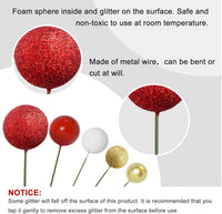ASTARON 50 Pcs Ball Cake Topper Sticks Mini Balloons for Cake - Gold，red Series - image 3