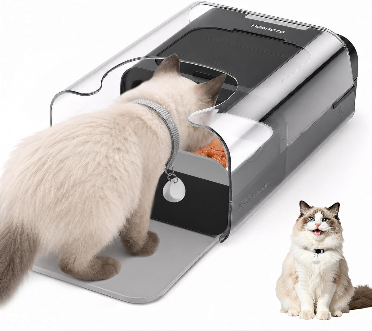 RFID Automatic Cat Feeder, Collar Sensor for Personalized Meals – Essentials for Cats - Black