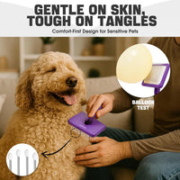 Dog Slicker Brush for Dogs Grooming Kit 5PCS Long Haired Doodles – Essentials for Dogs - Purple - image 3