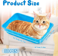 Tessco for you 30 Pack Disposable Litter Boxes for Cats - Blue - image 2