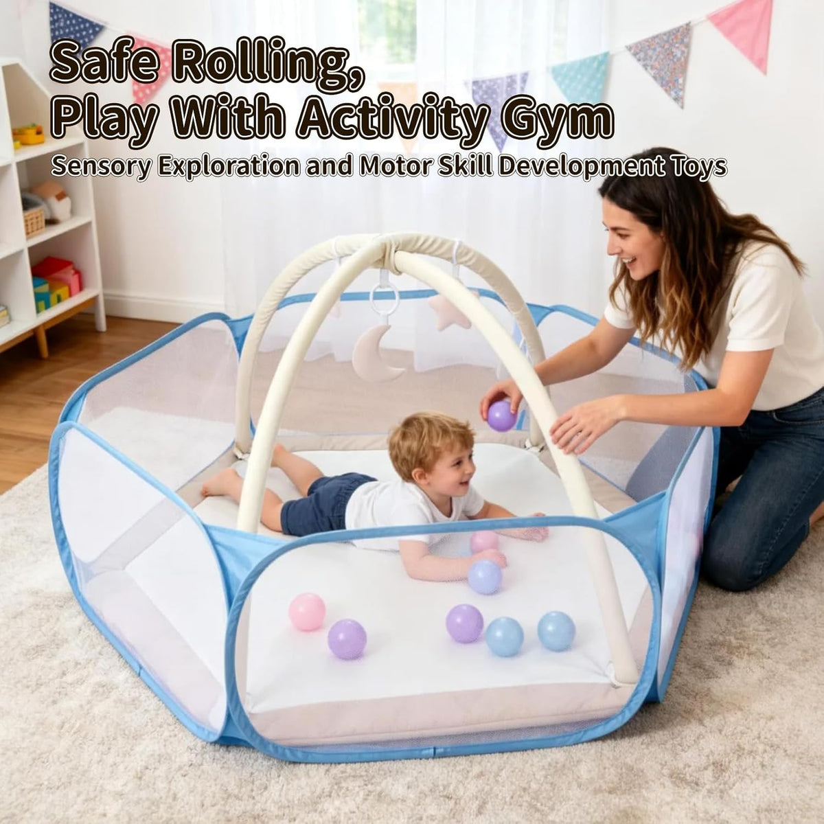 STARBOLO Gray Kids Ball Pit - Blue - image 2